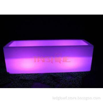 Large Rechargeable Glowing LED Ice Bucket Rectangle / Light